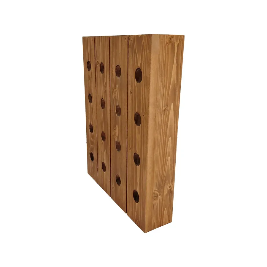 Rustic Solid Wood Wall Wine Rack