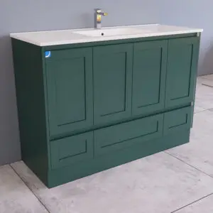 1200mm Dark Green Shaker Bathroom Cabinet Designer in China