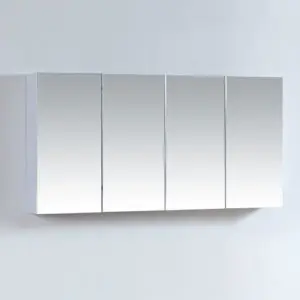 1200mm Four Doors Mirror Cabinet Gloss White