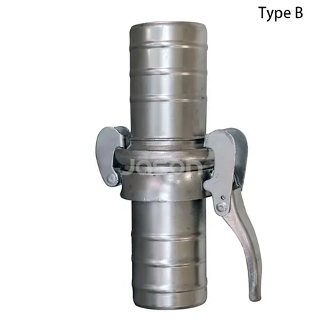 Bauer coupling showing ball and socket hose tails