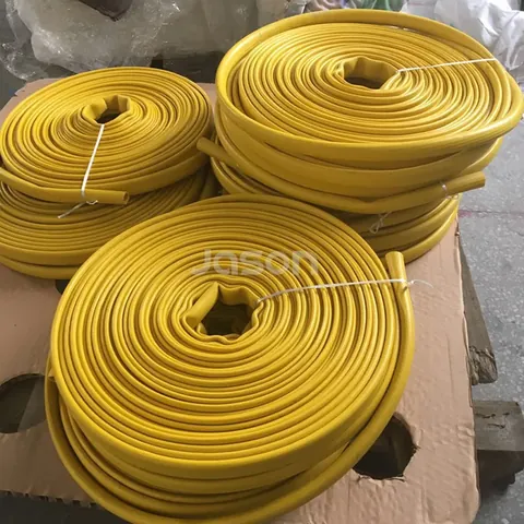 Layflat air hose end showing nitrile liner