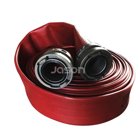 LDH fire hose rolled for storage