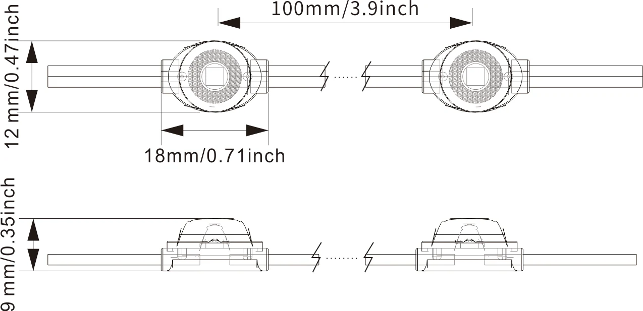 JDS-1812B technical drawing and optical data, sheet 1
