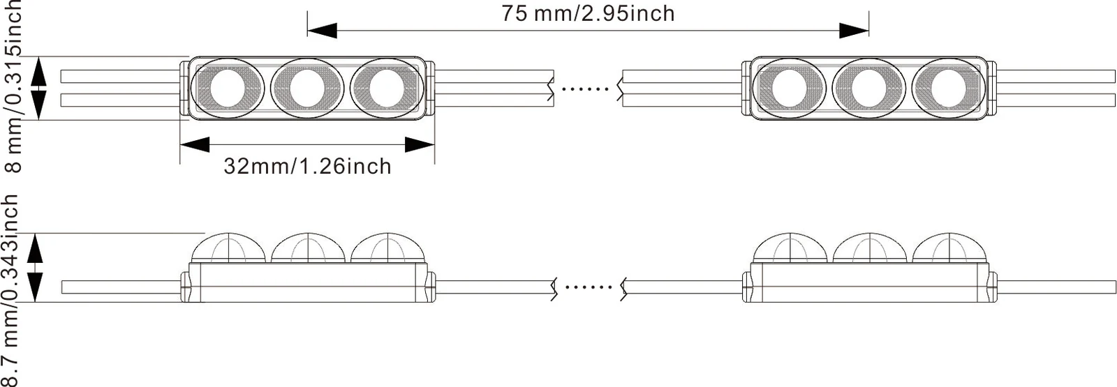 JDS-3208B technical drawing and optical data, sheet 2