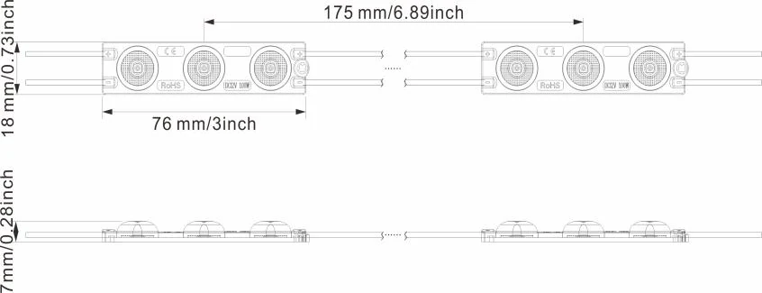 JDS-7618B technical drawing and optical data, sheet 1