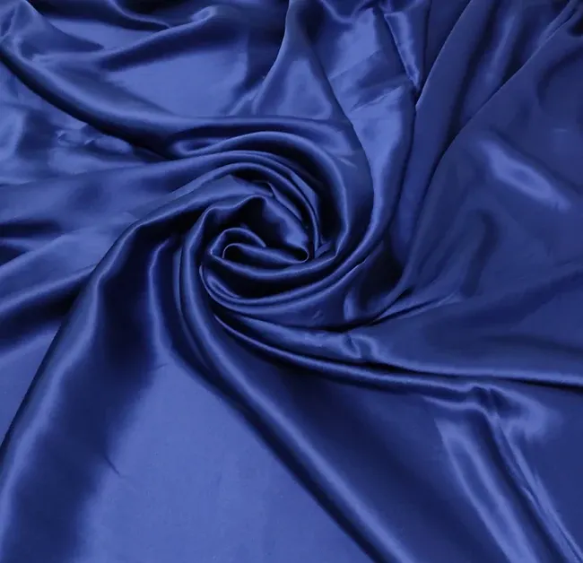 Navy Blue Mulberry Silk Fabric