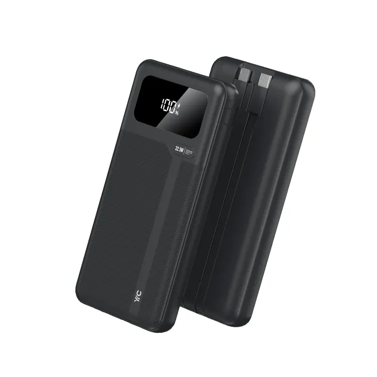 KIKOO Power Bank with Two Built-In Cables 10000mAh 22.5W