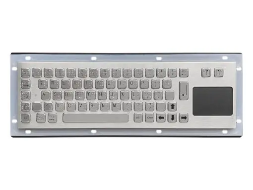 Metallic keyboard with braille