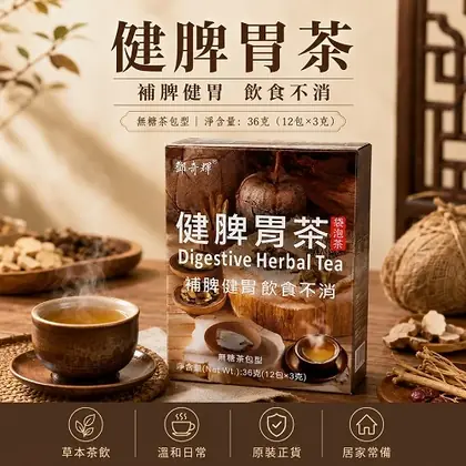 Deng Qihui Spleen and Stomach Digestive Herbal Tea retail pack of herbal teabags