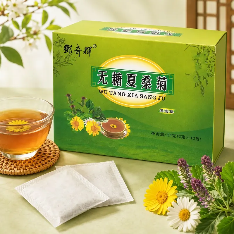 Deng Qihui Sugar Free Xia Sang Ju Herbal Tea retail pack of 12 teabags