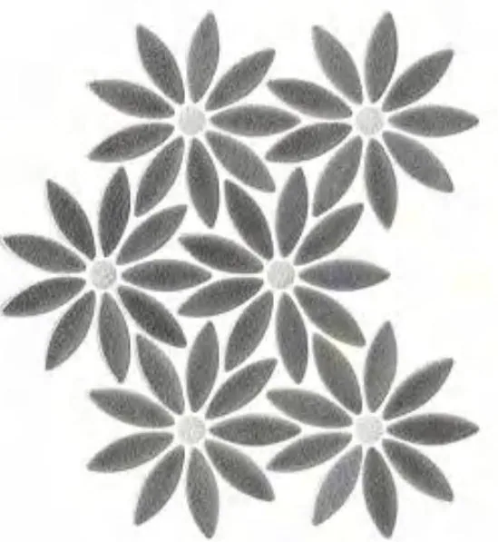 Мозаика из фарфорового гранита Glossy Flower, фарфоровый гранит, формат 58X20.6mm+19X19mm S