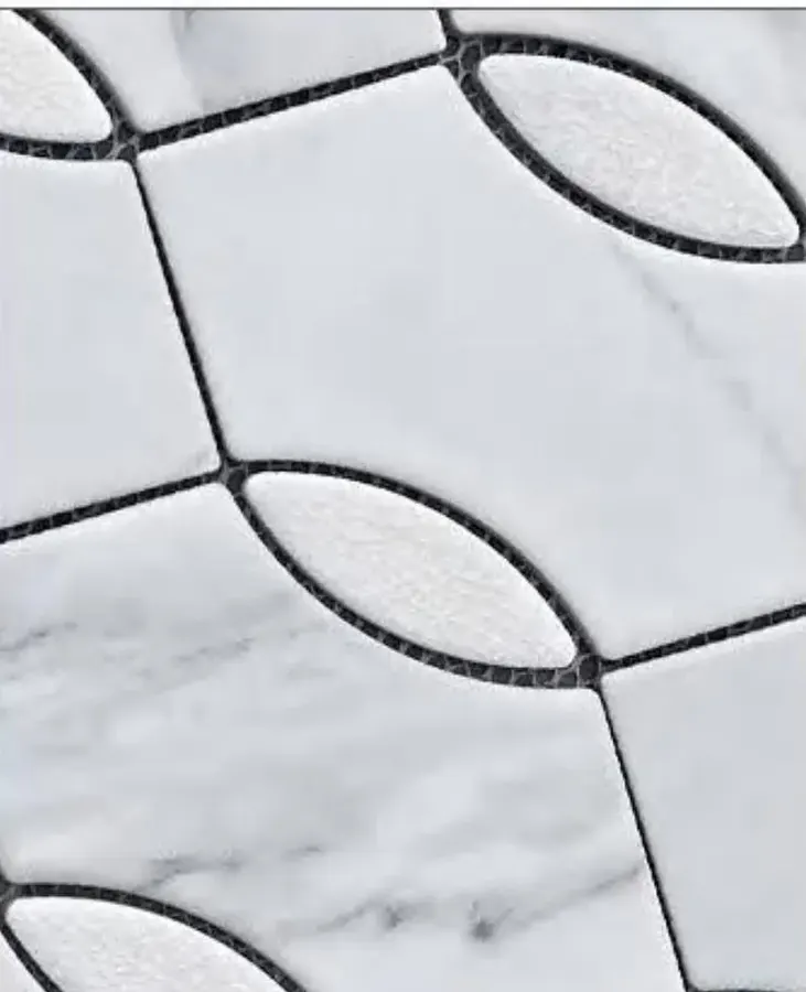 Мозаика из фарфорового гранита Wave, фарфоровый гранит, формат 140X65mm+58.71X20.61mm S