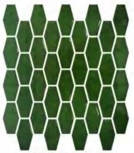 Мозаика из фарфорового гранита Long Hexagon Glossy, фарфоровый гранит, формат 38.6X74mm S