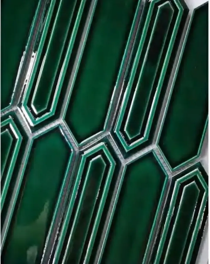 Мозаика из фарфорового гранита Hexagon Picket, фарфоровый гранит, формат 48X198mm S