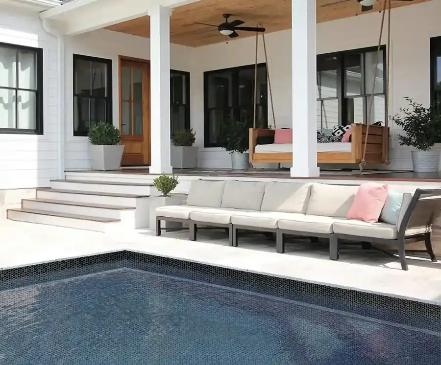 Penny Round Mosaic Tile for Pool glass tile in Penny Round