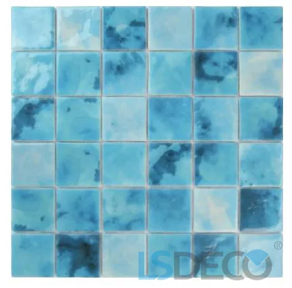 Plam Glass Pool Tile – 2” x 2” glass tile in 2″ x 2″