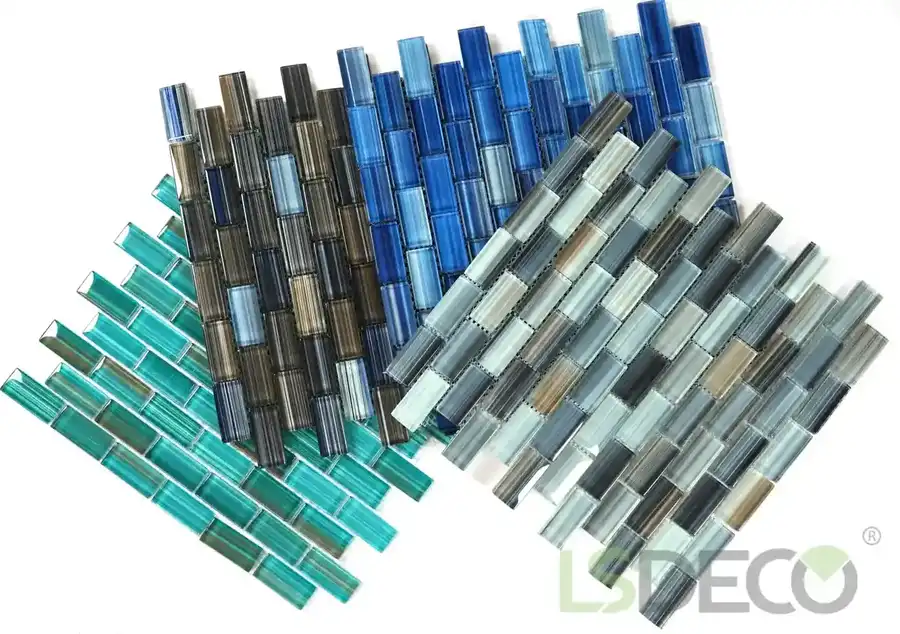 Bamboo 1″ x 2″ Glass Pool Tile glass tile in 1″ x 2″