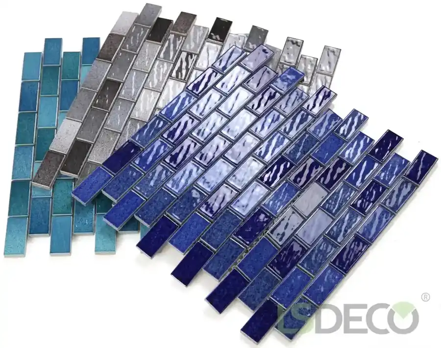 Фарфоровый гранит для бассейна Ocean 1″ x 2″, фарфоровый гранит, формат 1″ x 2″