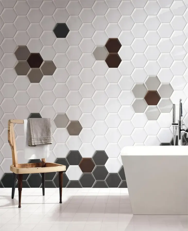 3D Hexagonal Tile Series ceramic tile in 173×150×87MM