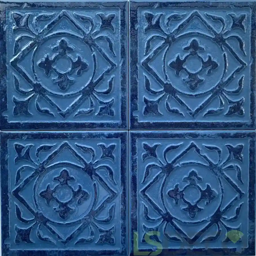 Плитка для бассейна Deco 6″ x 6″ Blue, фарфоровый гранит, формат 6″ x 6″