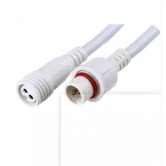IP67 waterproof M12 female quick-lock type straight 2 pin molded cable connector