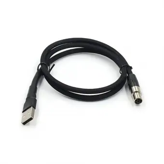 Кабель 5-контактное гнездо XLR — USB 2.0, провод TPU с нейлоновой оболочкой PP и PET
