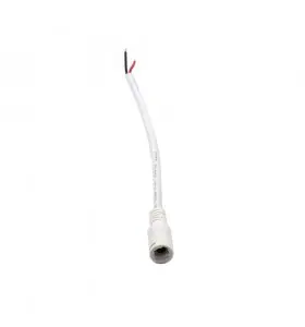 dc5.5*2.1mm female with lock white cable