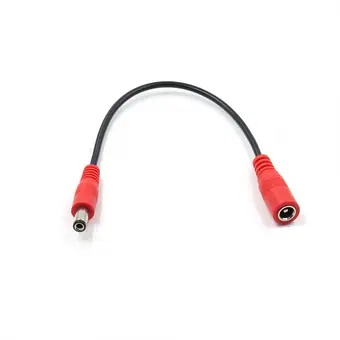 dc5.5*2.1mm male to female red head cable