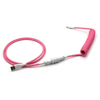 Kabelset von GX16 Aviator-Stecker 5-polig auf Type-C als Spiralkabel und USB auf GX16 Buchse 5-polig