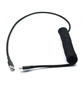 usb 2.0 to type c coiled keyboard cable