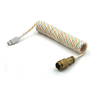 USB-C-Tastaturkabel GX16 5-polig und 4-polig, doppelte Ummantelung, Techflex-USB-Kabel
