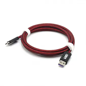 Hochwertiges schwarzes USB-Type-C-Daten- und Ladekabel 1 m, 3 A Schnellladung für Type-C-Mobiltelefone