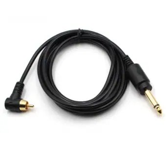 Soft Silicone Material 2M 1/4" 6.35mm Mono Plug to RCA Straight Plug
