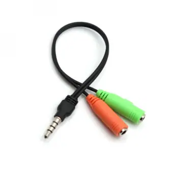Cable de audio divisor en Y de calidad superior con conductor OFC dorado 24K, de 3,5 mm a 2 RCA