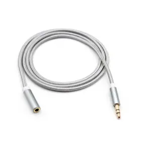 Cable de audio estéreo de 3,5 mm macho a hembra con control de volumen