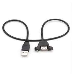 USB-2.0-Verlängerungskabel, A-Stecker auf A-Buchse mit vernickeltem Steckverbinder