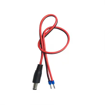 dc 5521male tuning fork to terminal E type wire red black power cable