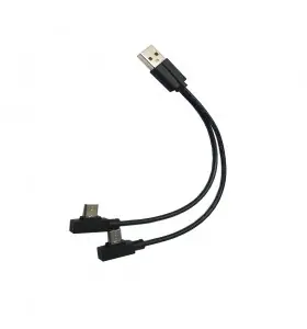 Kabel von USB auf 2 x Micro-USB gewinkelt