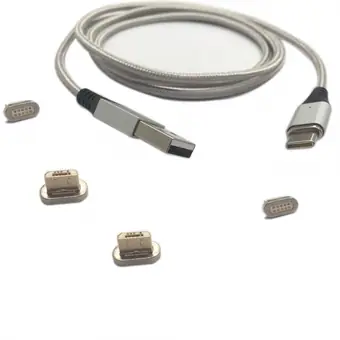 Magnetisches Ladekabel von USB auf Type-C und Micro-USB