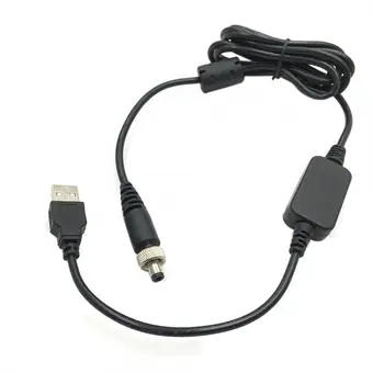 Aufwärtswandlerkabel von USB 5 V auf DC 5525 Stecker mit Gewinde und Knickschutz