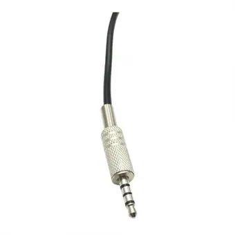 Cable de audio de 3,5 mm macho estéreo 4 polos con cabezal metálico a hembra
