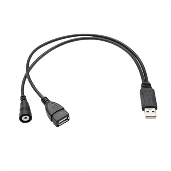 Kabel von USB-Stecker auf 1 USB-Buchse und RCA-Buchse