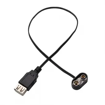 9V Battery Male Clip Converter Snap Connector to USB Female Use for Guitar Effect Pedal