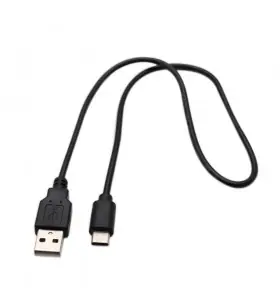 Ladekabel von USB auf Type-C, schwarzes PVC-Kabel