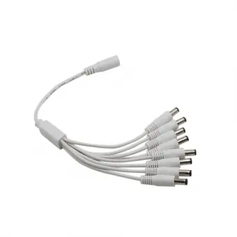 Verteilerkabel von DC 5521 Buchse auf 8 x DC 5521 Stimmgabel-Stecker