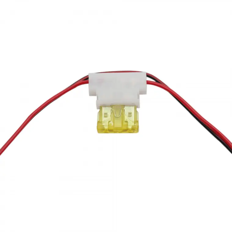 2.5mm Female DC Power Cable With10A Fuse Mini Standard Maxi Car Fuse