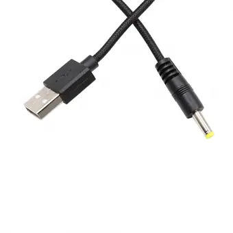 usb to dc4.0*1.7mm male braid cable 24AWG OD3.2mm