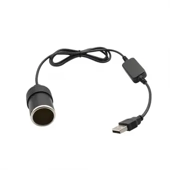 Kabel von USB 5 V 2 A auf 12-V-Zigarettenanzünderbuchse, Kfz-Adapter Stecker/Buchse