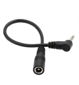 cable de DC 5,5*2,1 hembra a 3,5 mm mono macho acodado