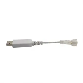 Zug- und biegefestes transparentes Kabel, USB 5 V auf M12 Buchse 2-polig 12 V